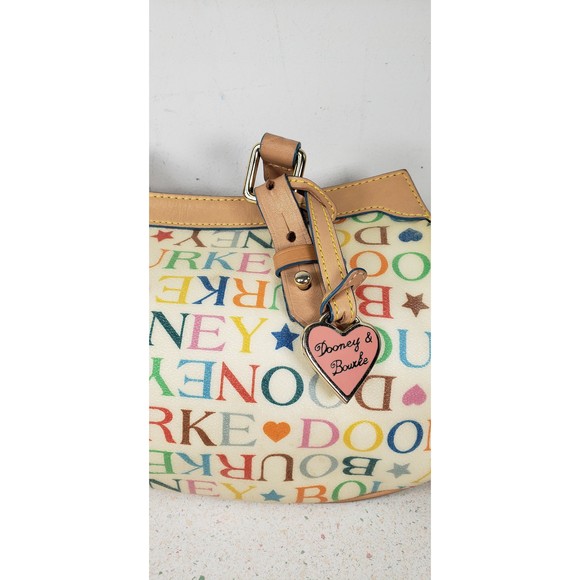 Vintage Barrel Mini Cream Ivery Jelly Dooney & Bourke Signature Hobo Bag - Picture 3 of 11